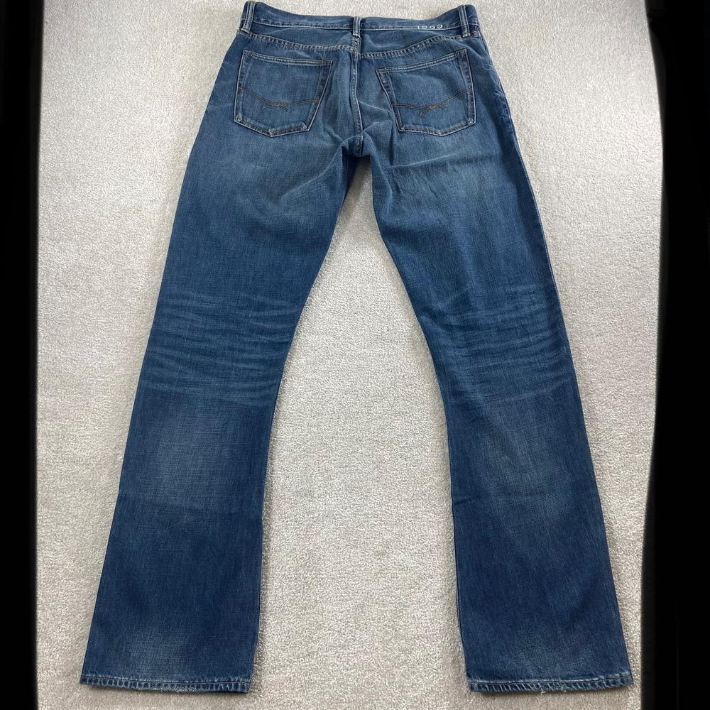 Gap 1969 Jeans Men 35x36 (Fits 36x35) Blue Bootcut Medium Authentic Wash Cotton